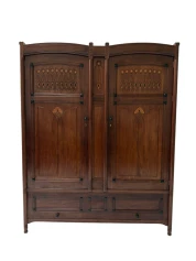 Arts & Crafts Armoire or Wardrobe by Jac. van den Bosch for 't Binnenhuis, 1910